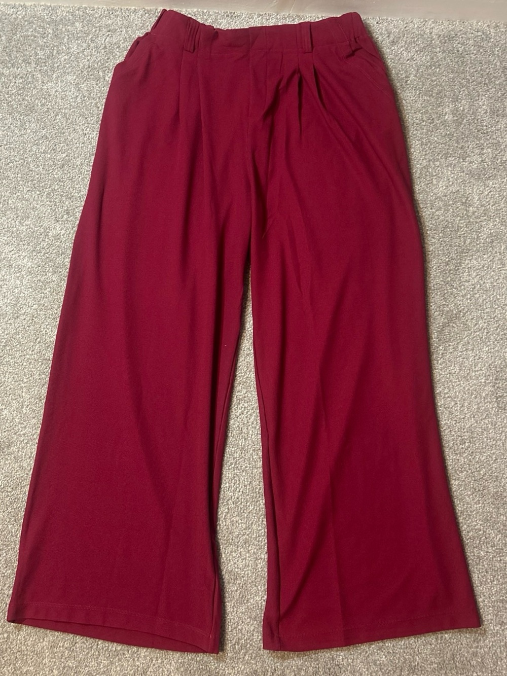 HALARA Flex Burgundy High Waist Wide Leg Pants nwt